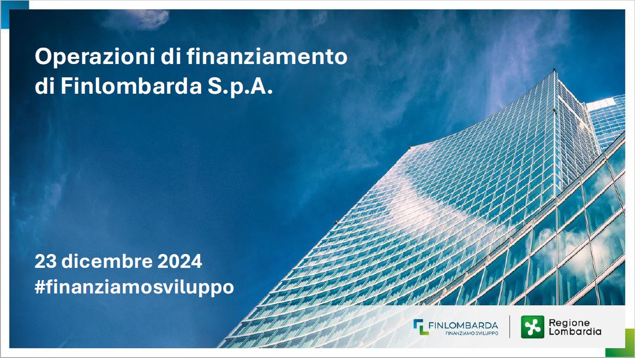 operazioni di finanziamento di Finlombarda